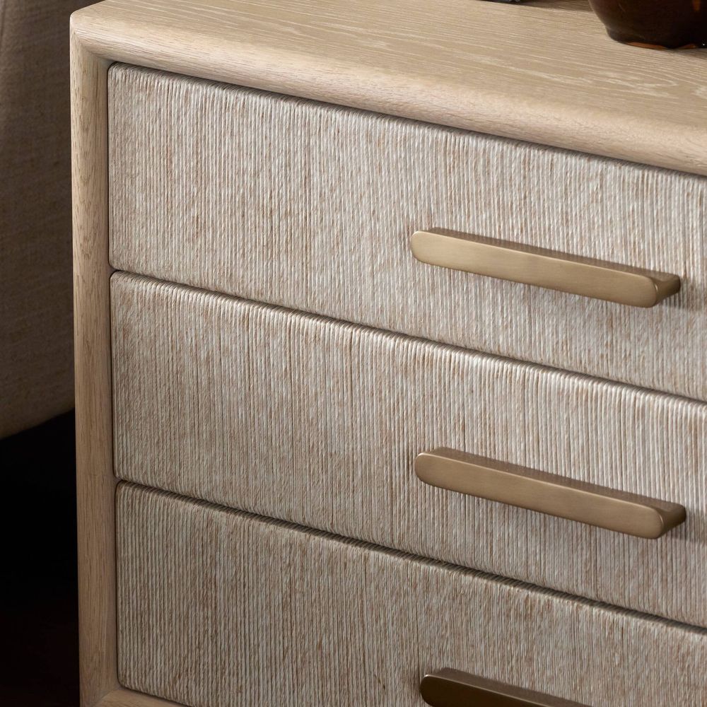 Rosenell Closed Nightstand - Natural Oak Veneer