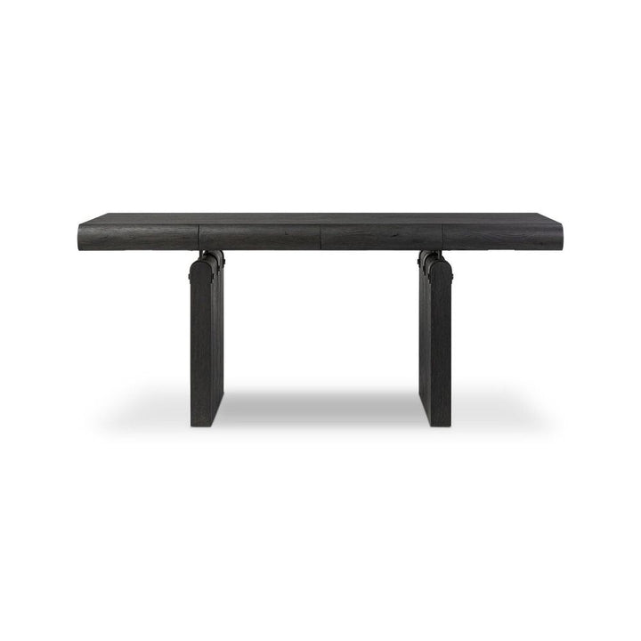 Desks Cleo Desk: Worn Black Oak - Worn Black Oak Veneer - Dark Iron