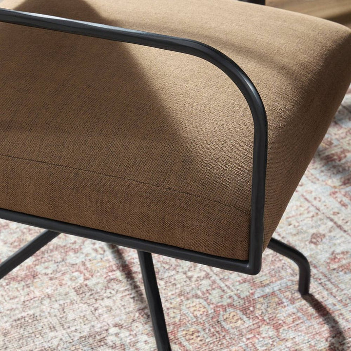 Fenn Desk Chair: Crypton Nomad Mushroom - Hammered Iron