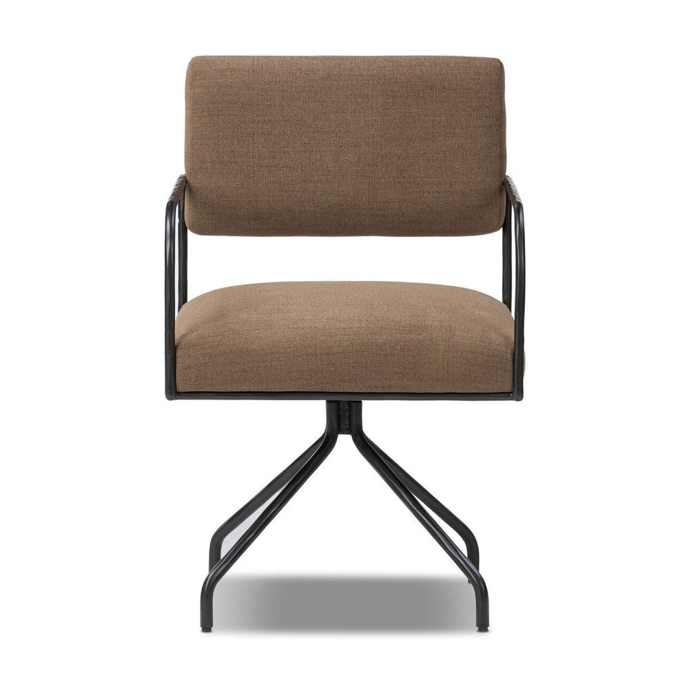 Task Chairs Fenn Desk Chair: Crypton Nomad Mushroom - Hammered Iron