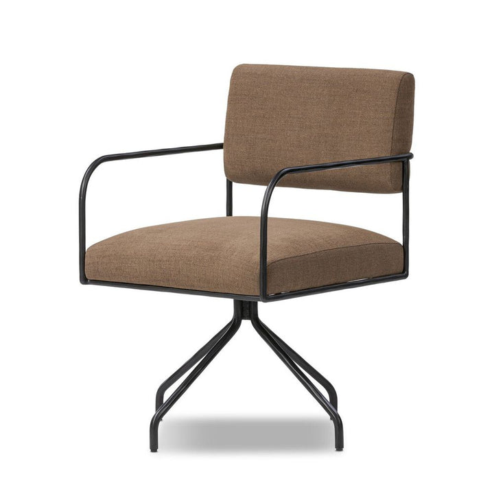 Task Chairs Fenn Desk Chair: Crypton Nomad Mushroom - Hammered Iron