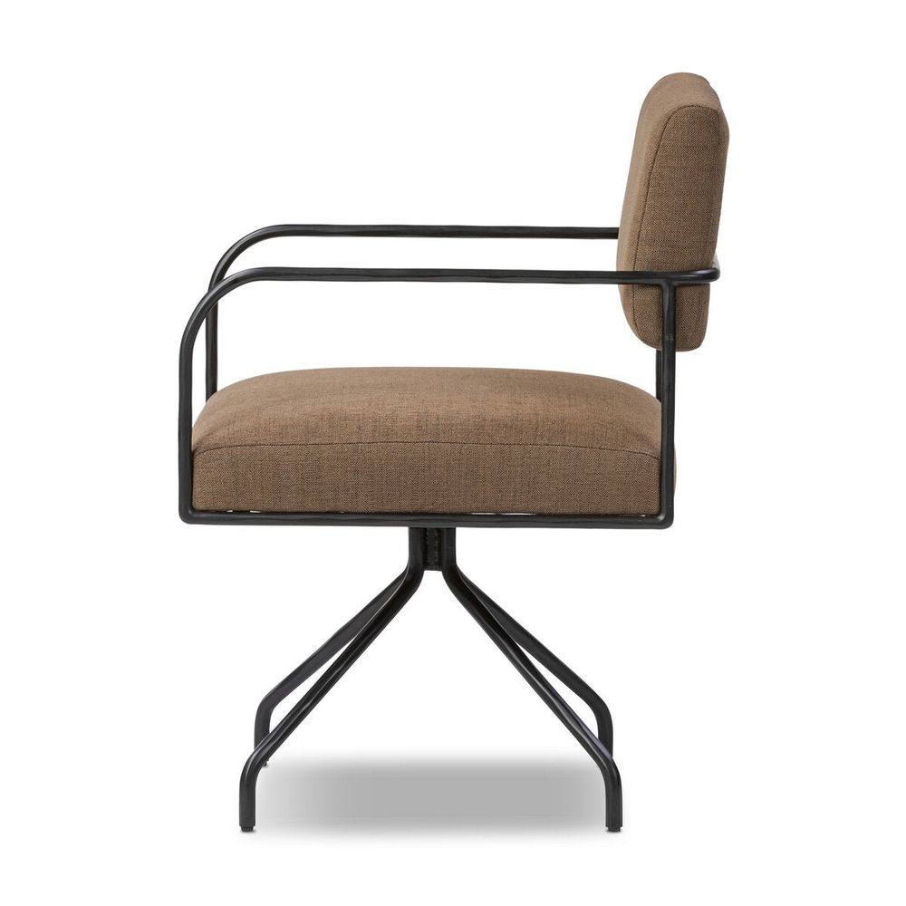 Task Chairs Fenn Desk Chair: Crypton Nomad Mushroom - Hammered Iron