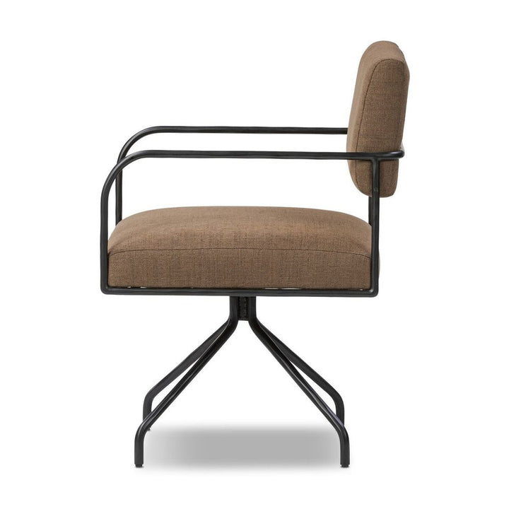 Task Chairs Fenn Desk Chair: Crypton Nomad Mushroom - Hammered Iron