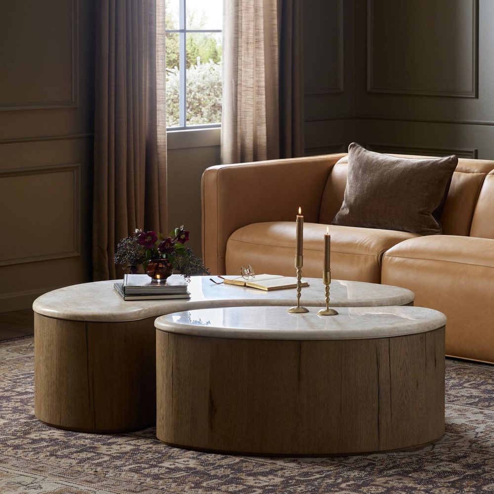 Coffee Tables Ingrid Coffee Table - Cappuccino Marble
