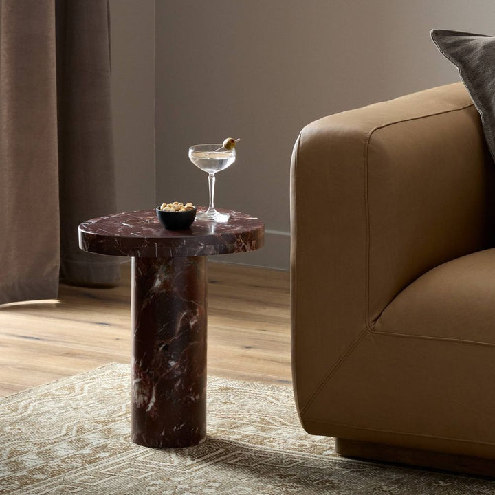 Side Tables Zion End Table - Merlot Marble