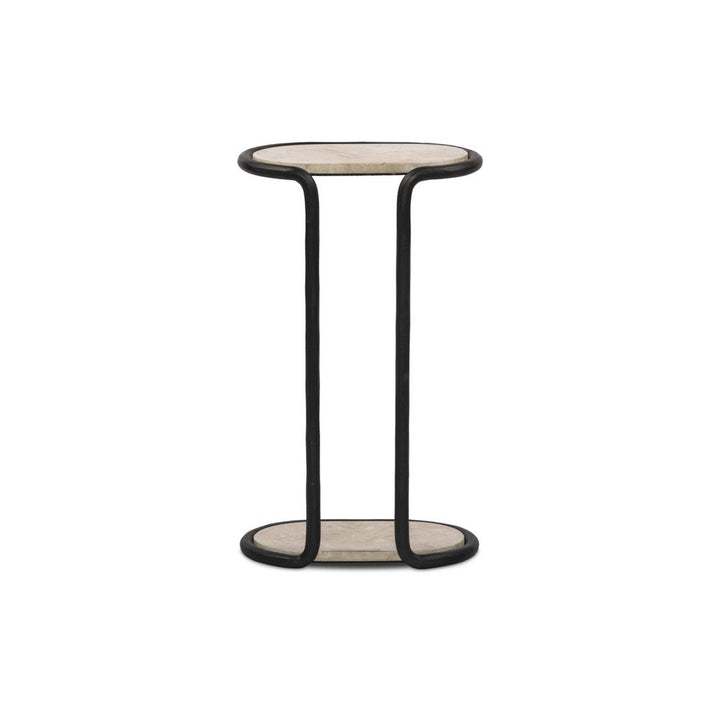 Niccola End Table - Hammered Gunmetal