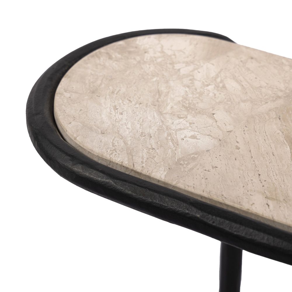 Niccola End Table - Hammered Gunmetal