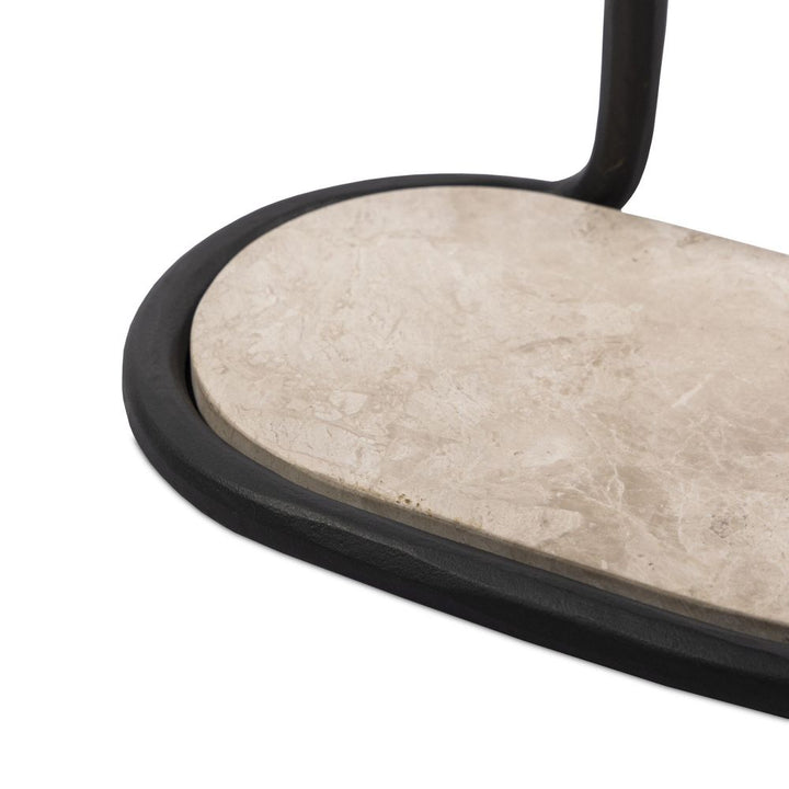 Niccola End Table - Hammered Gunmetal