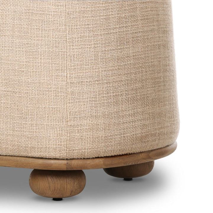 Bilbury Oval Ottoman - Saxon Sand