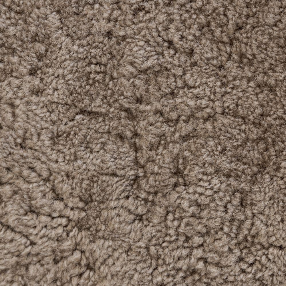 Bilbury Oval Ottoman - Taupe Shearling