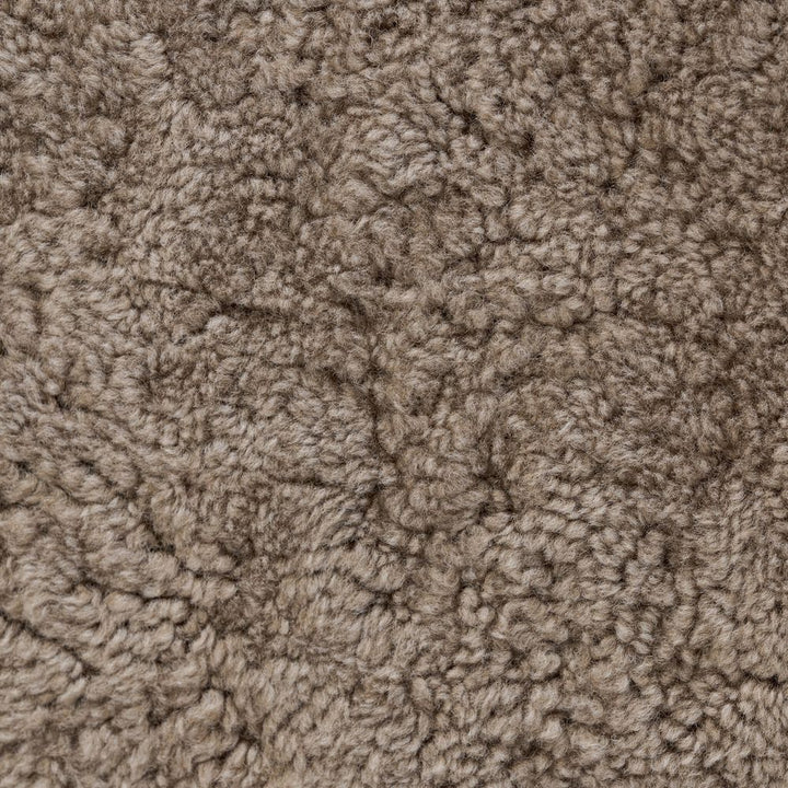 Bilbury Oval Ottoman - Taupe Shearling