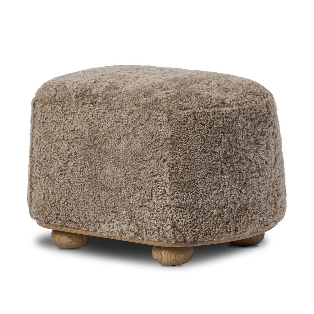 Stools & Ottomans Bilbury Oval Ottoman - Taupe Shearling