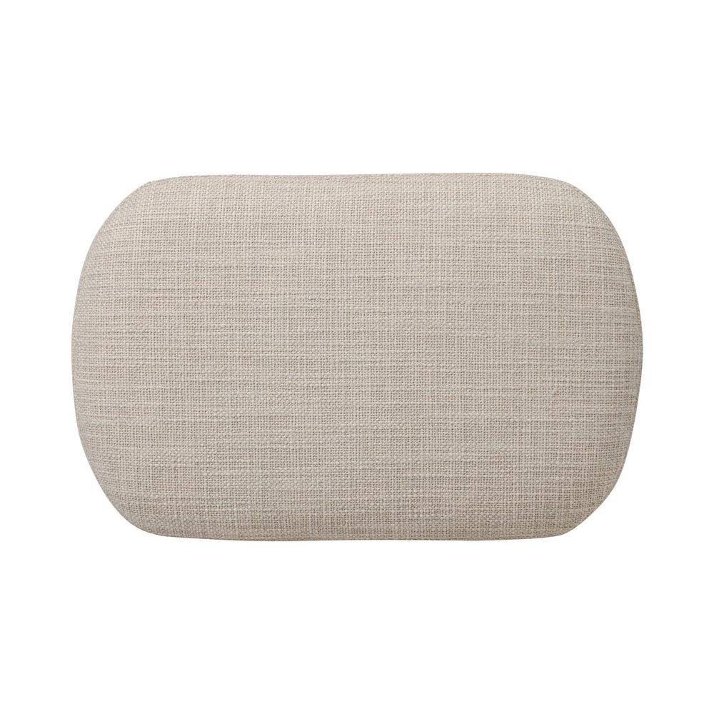 Bilbury Oval Ottoman - Taupe Shearling