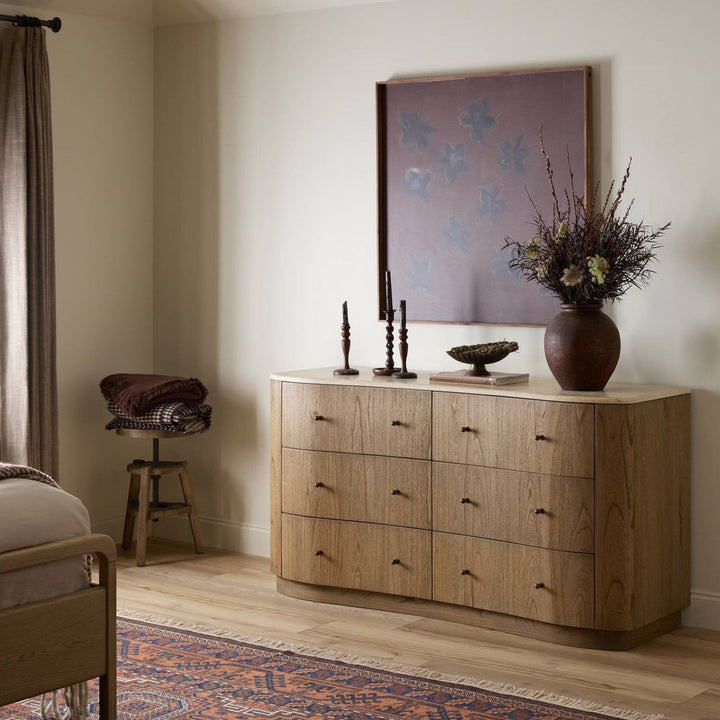 Dressers & Chests Boa 6 Drawer Dresser - Sandy Mindi Veneer