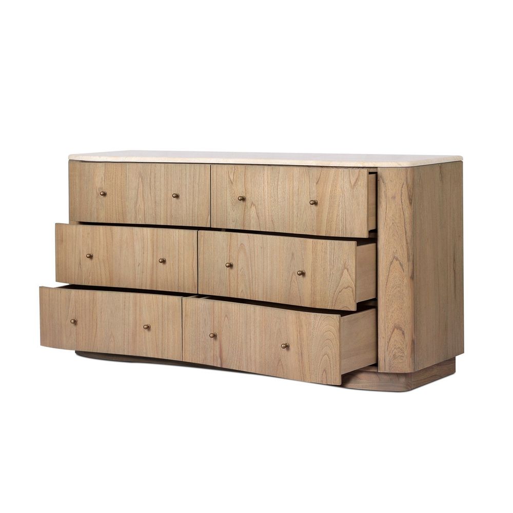 Boa 6 Drawer Dresser - Sandy Mindi Veneer