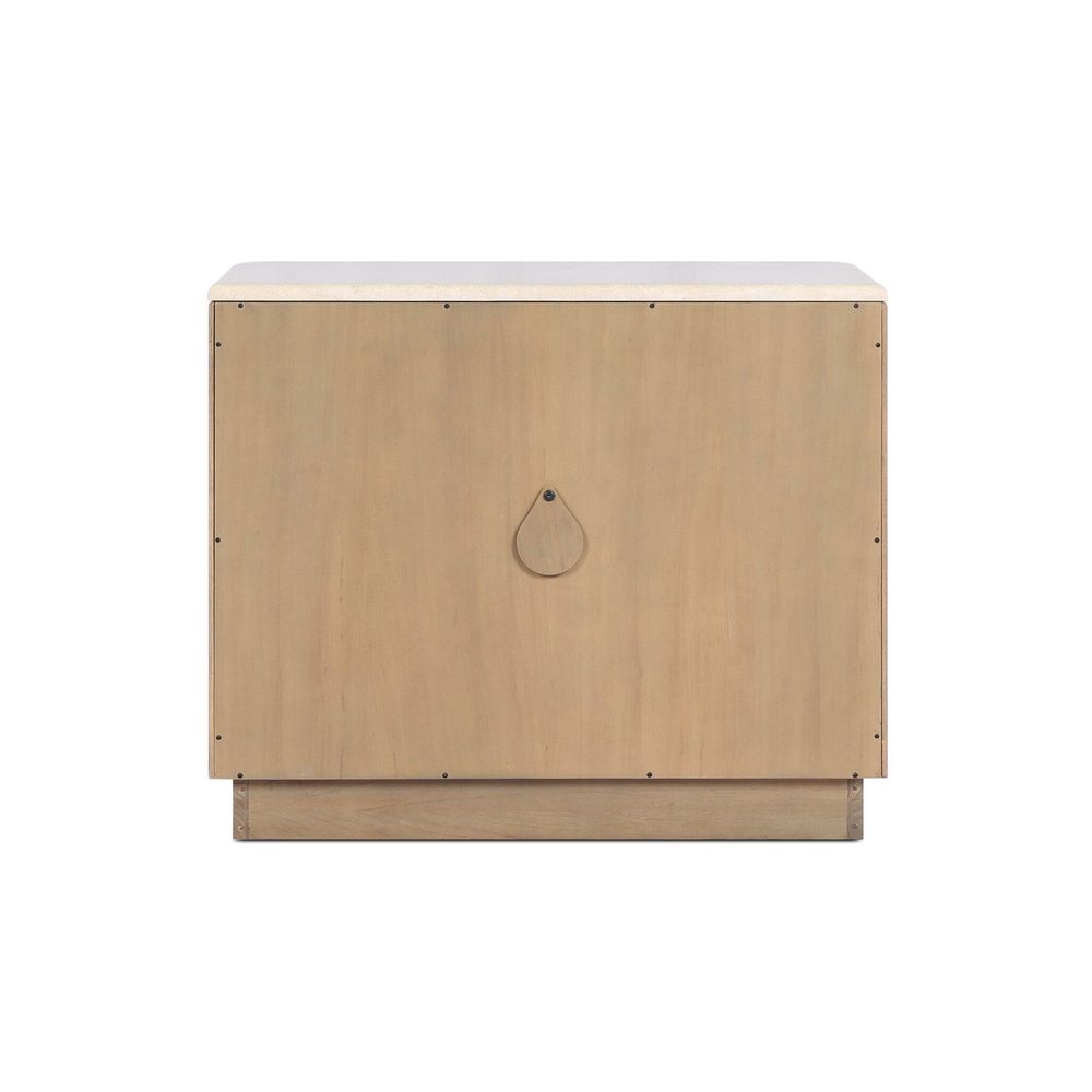 Boa Nightstand - Cream Marble