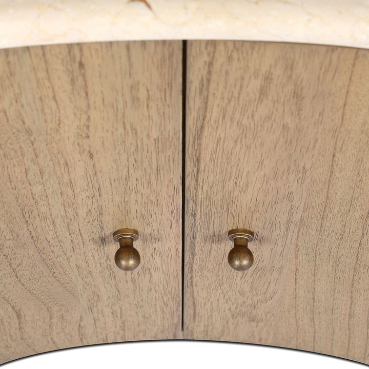 Boa Nightstand - Cream Marble