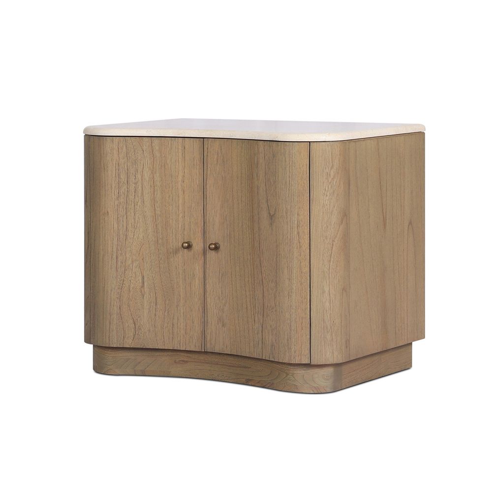 Nightstands Boa Nightstand - Cream Marble