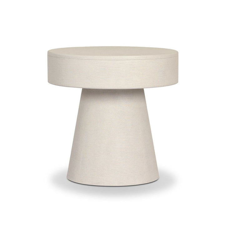 Chiro Nightstand - Ivory Painted Linen