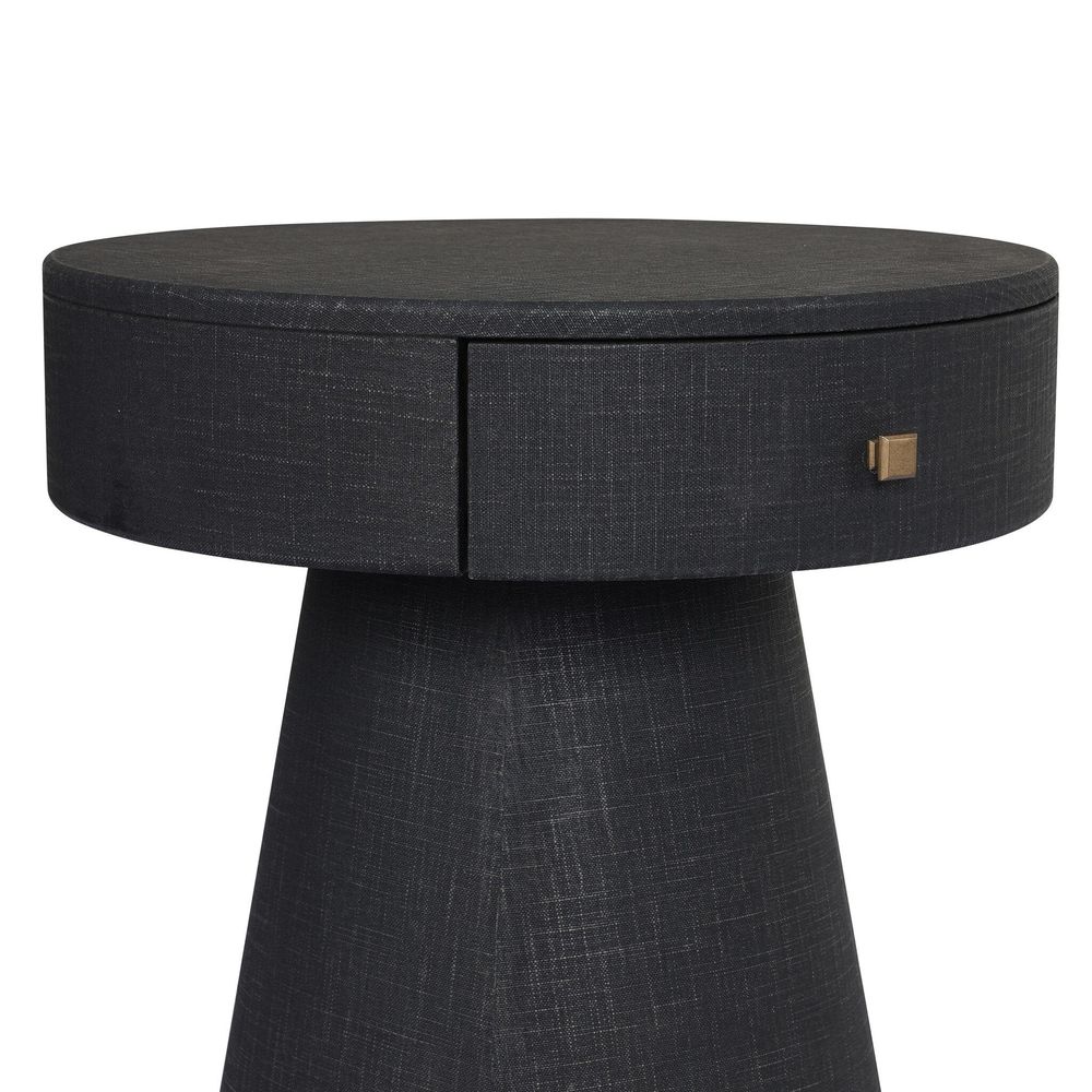 Chiro Nightstand - Black Linen