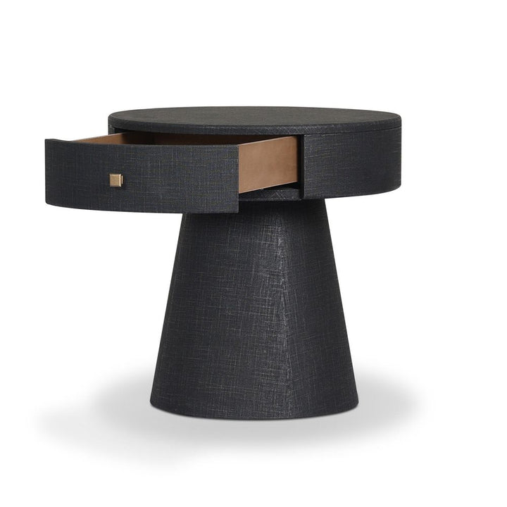 Chiro Nightstand - Black Linen