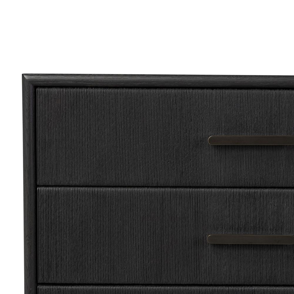 Rosenell 6 Drawer Dresser - Black Paper Cord
