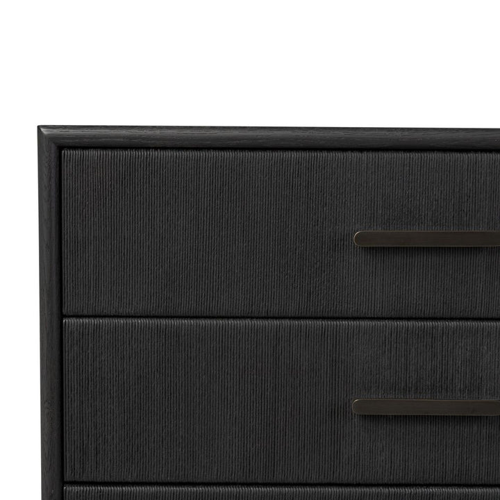 Rosenell 6 Drawer Dresser - Black Paper Cord