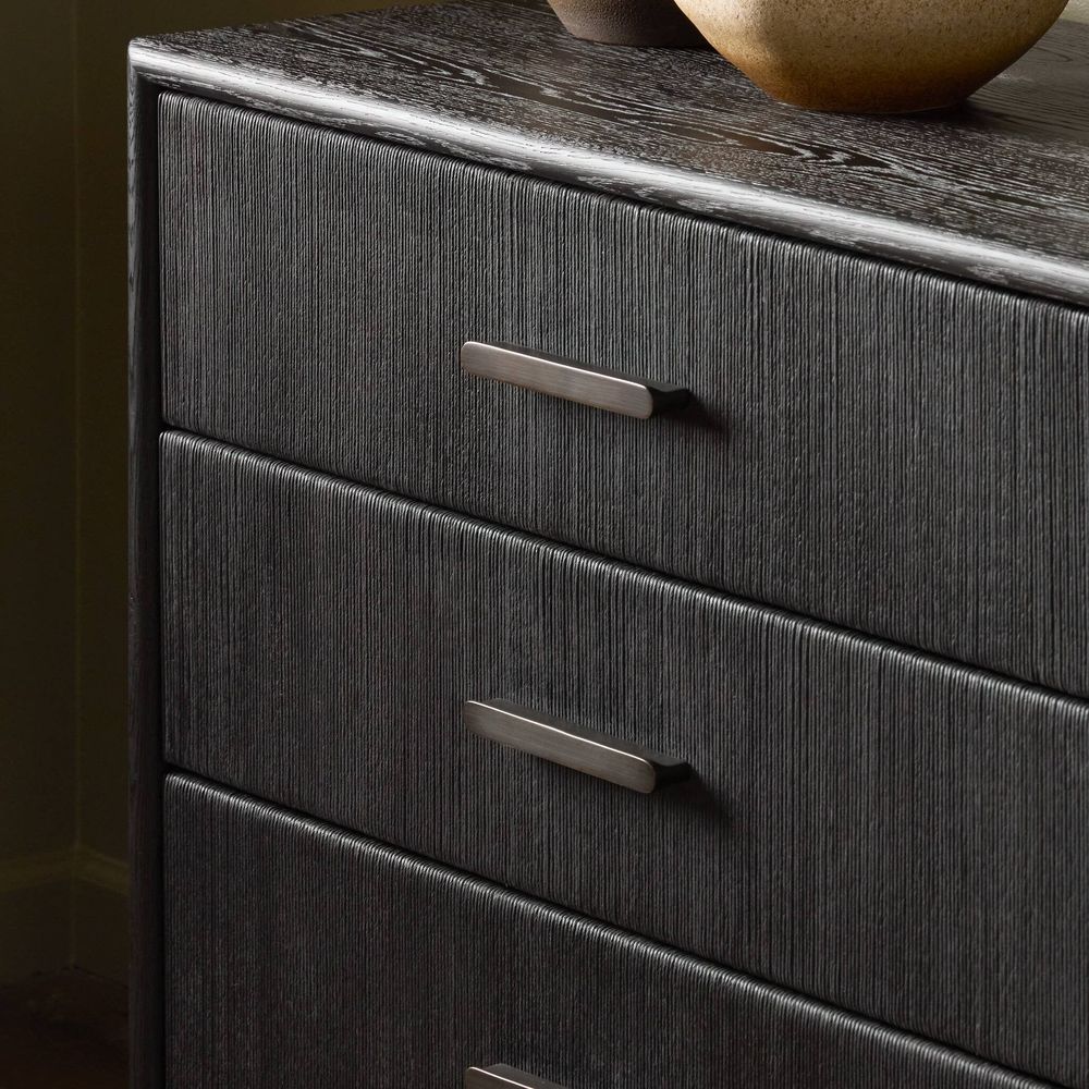 Rosenell 6 Drawer Dresser - Black Paper Cord