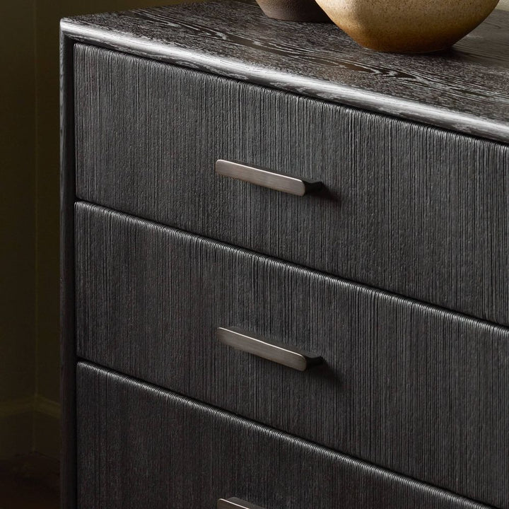 Rosenell 6 Drawer Dresser - Black Paper Cord