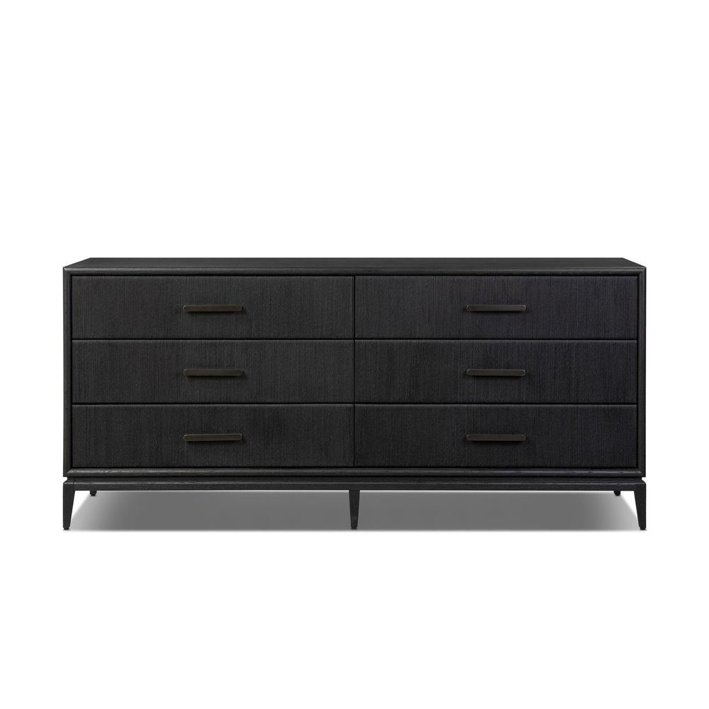 Dressers & Chests Rosenell 6 Drawer Dresser - Black Paper Cord