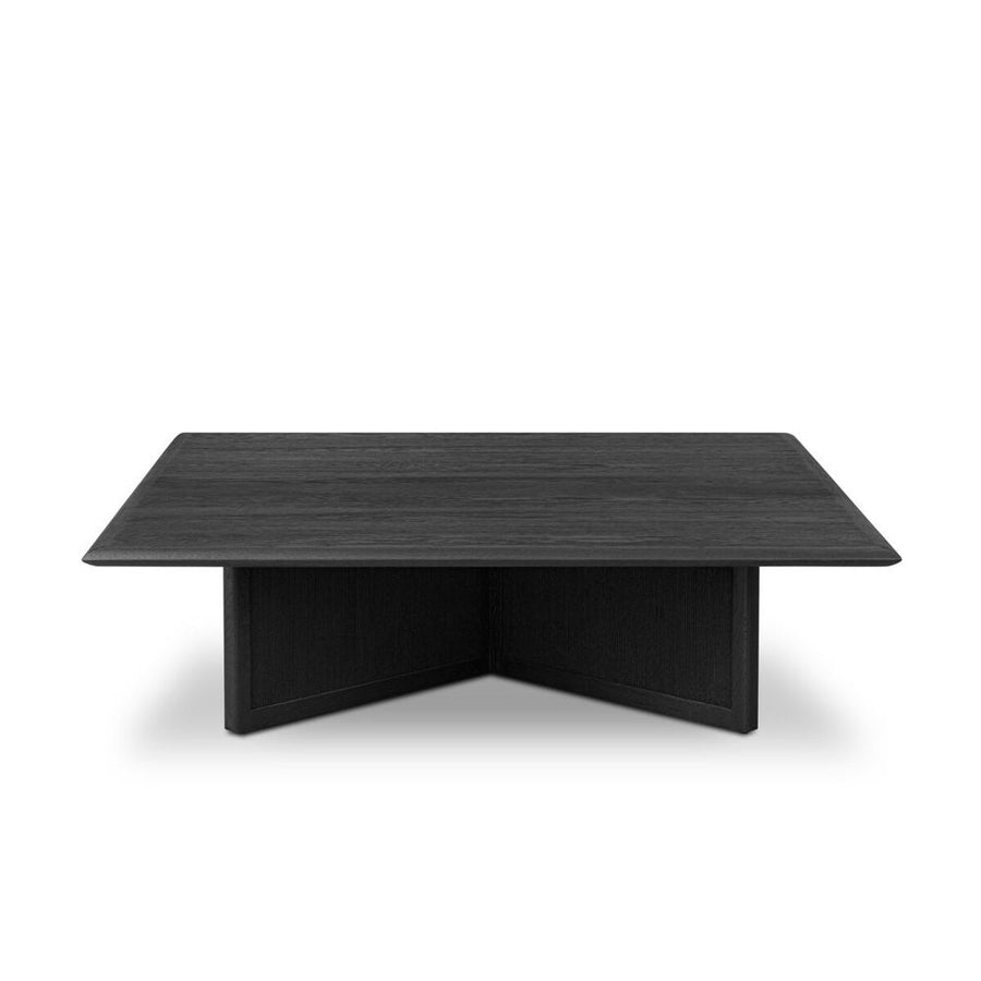 Coffee Tables Rosenell Square Coffee Table: Black Oak Veneer - Black Oak Solid - Black Paper Cord