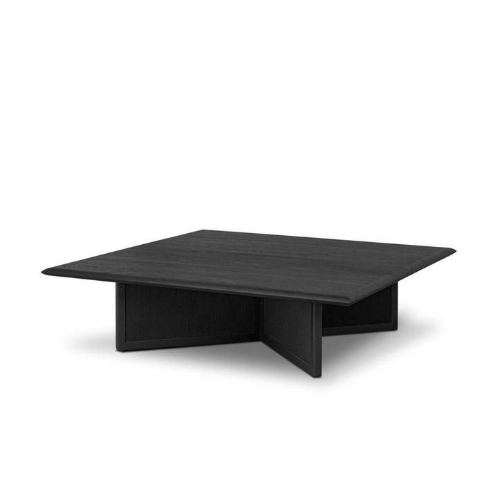 Coffee Tables Rosenell Square Coffee Table: Black Oak Veneer - Black Oak Solid - Black Paper Cord