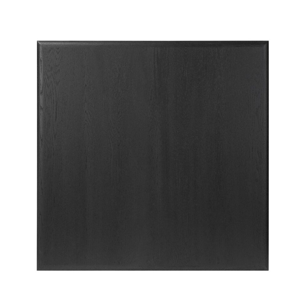 Rosenell Square Coffee Table: Black Oak Veneer - Black Oak Solid - Black Paper Cord