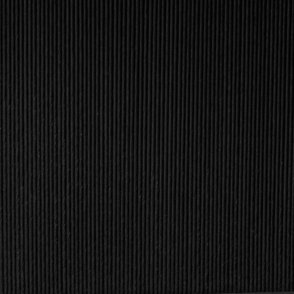 Rosenell Round Coffee Table: Black Oak Veneer - Black Oak Solid - Black Paper Cord