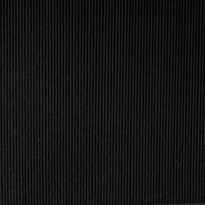 Rosenell Round Coffee Table: Black Oak Veneer - Black Oak Solid - Black Paper Cord