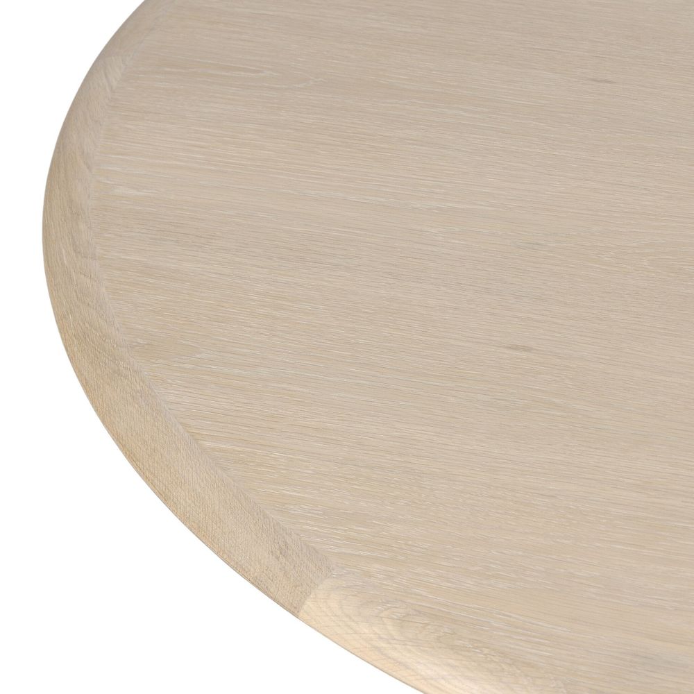 Rosenell Round Coffee Table - Natural Oak Veneer