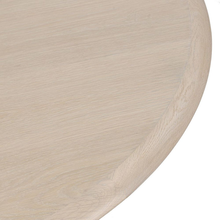Rosenell Round Coffee Table - Natural Oak Veneer