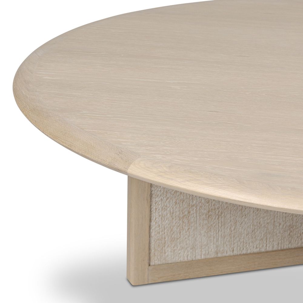 Rosenell Round Coffee Table - Natural Oak Veneer