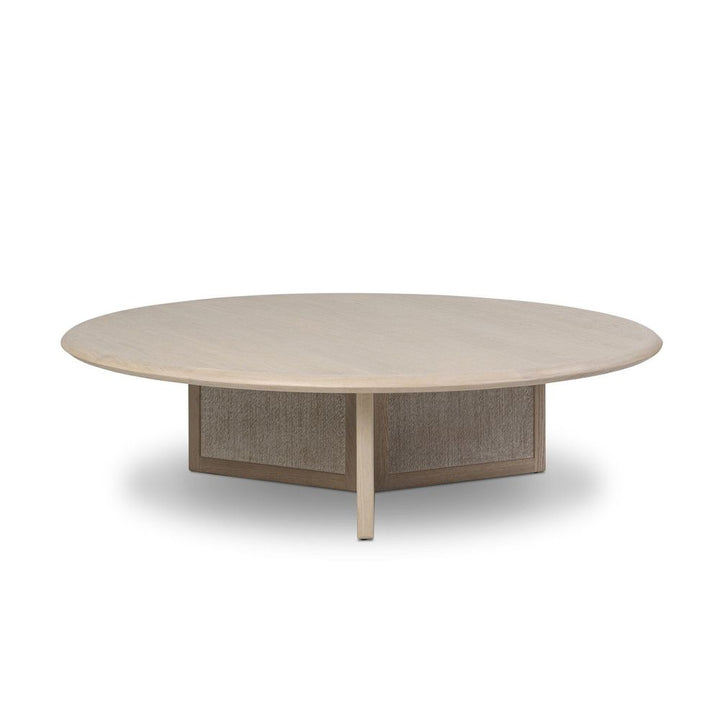 Coffee Tables Rosenell Round Coffee Table - Natural Oak Veneer