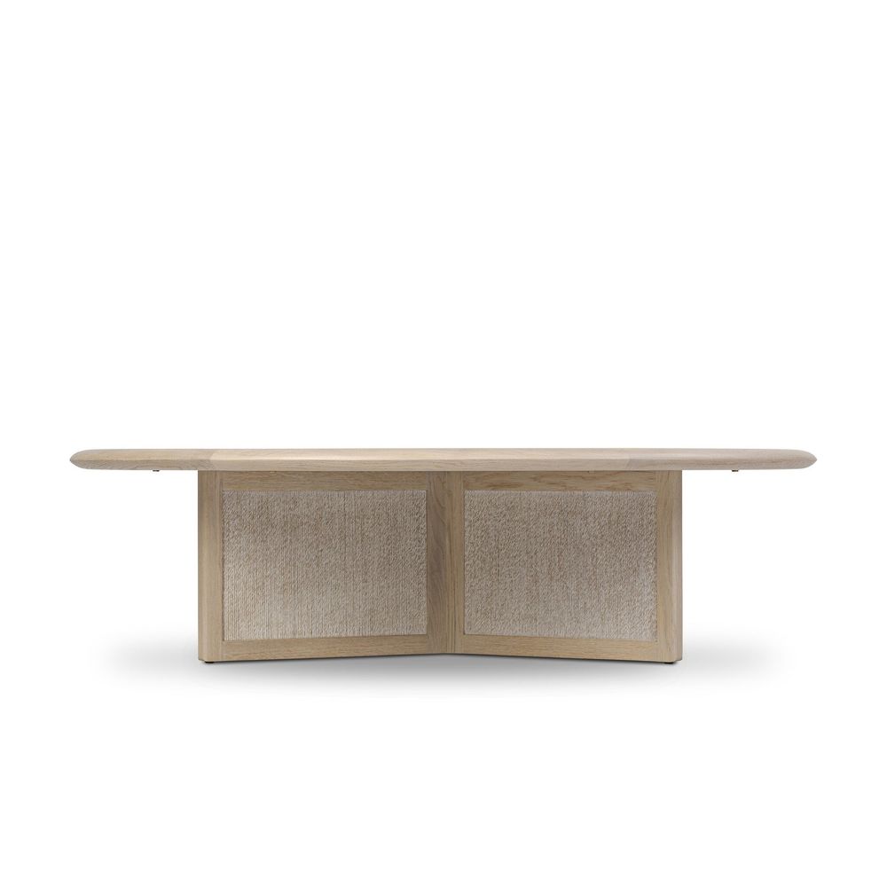 Rosenell Round Coffee Table - Natural Oak Veneer