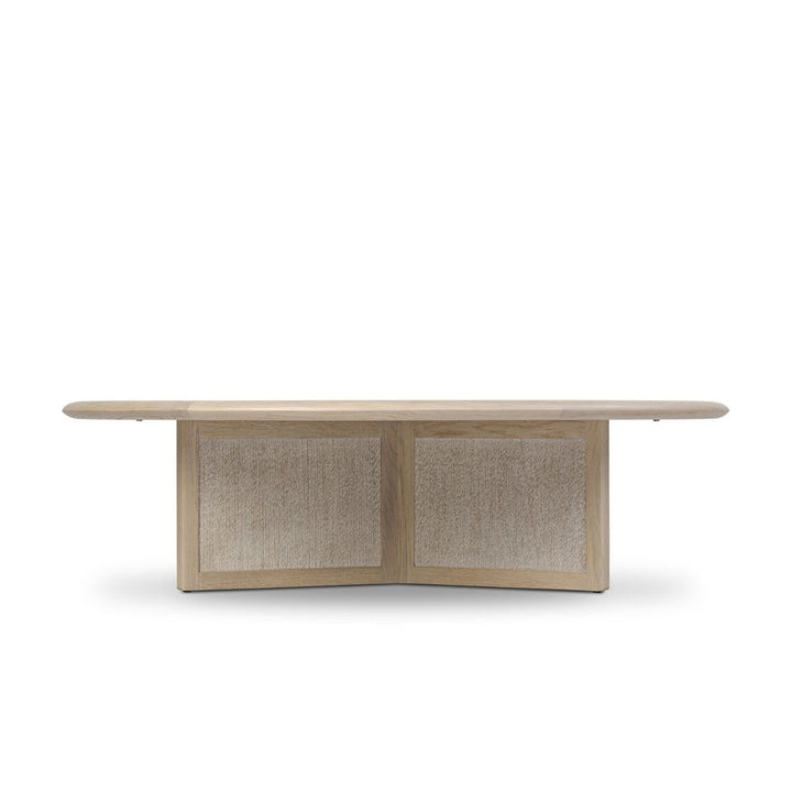 Rosenell Round Coffee Table - Natural Oak Veneer