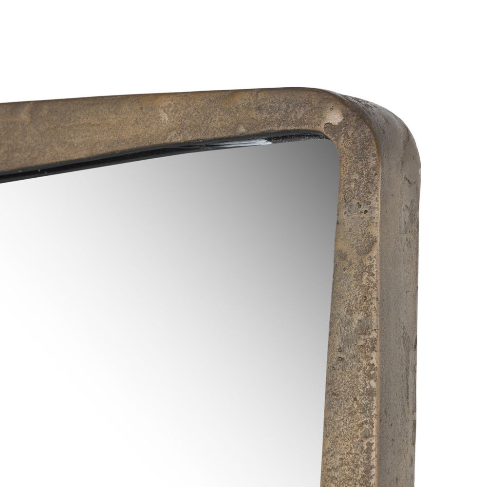Mirrors Regis Floor Mirror - Antiqued Brass Aluminum