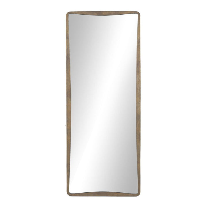 Mirrors Regis Floor Mirror - Antiqued Brass Aluminum