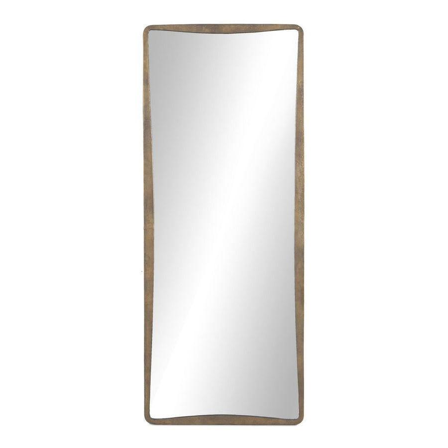 Mirrors Regis Floor Mirror - Antiqued Brass Aluminum