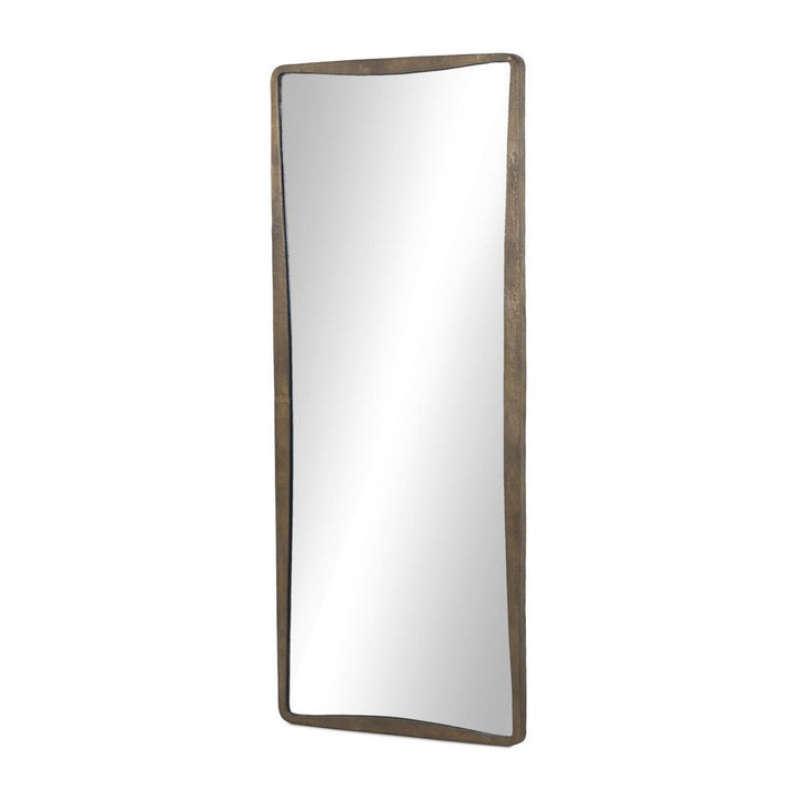 Mirrors Regis Floor Mirror - Antiqued Brass Aluminum