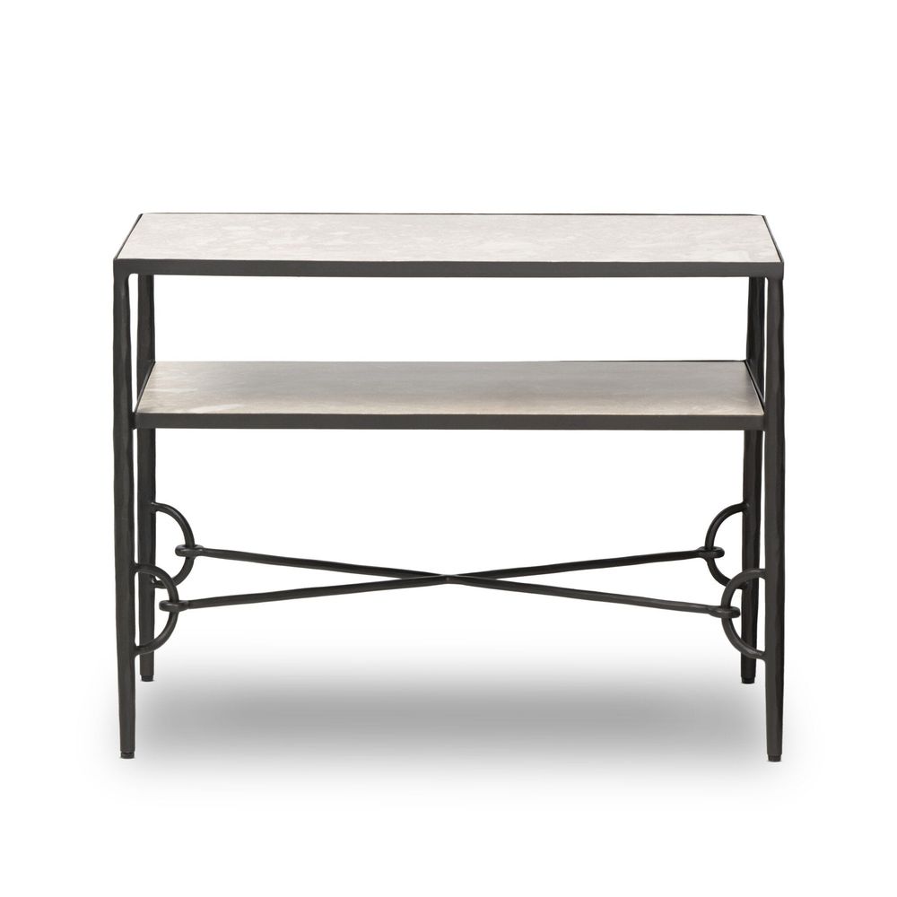 Babylon Nightstand - Hammered Gunmetal