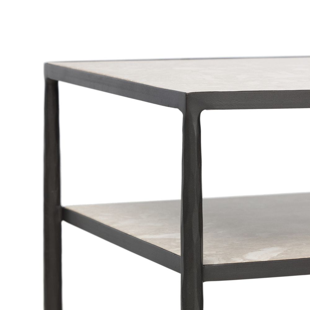 Babylon Nightstand - Hammered Gunmetal