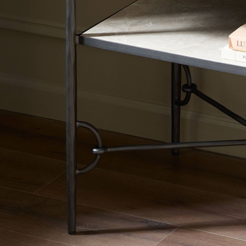 Babylon Nightstand - Hammered Gunmetal