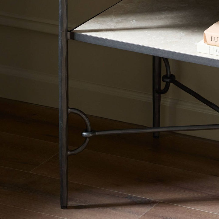 Babylon Nightstand - Hammered Gunmetal