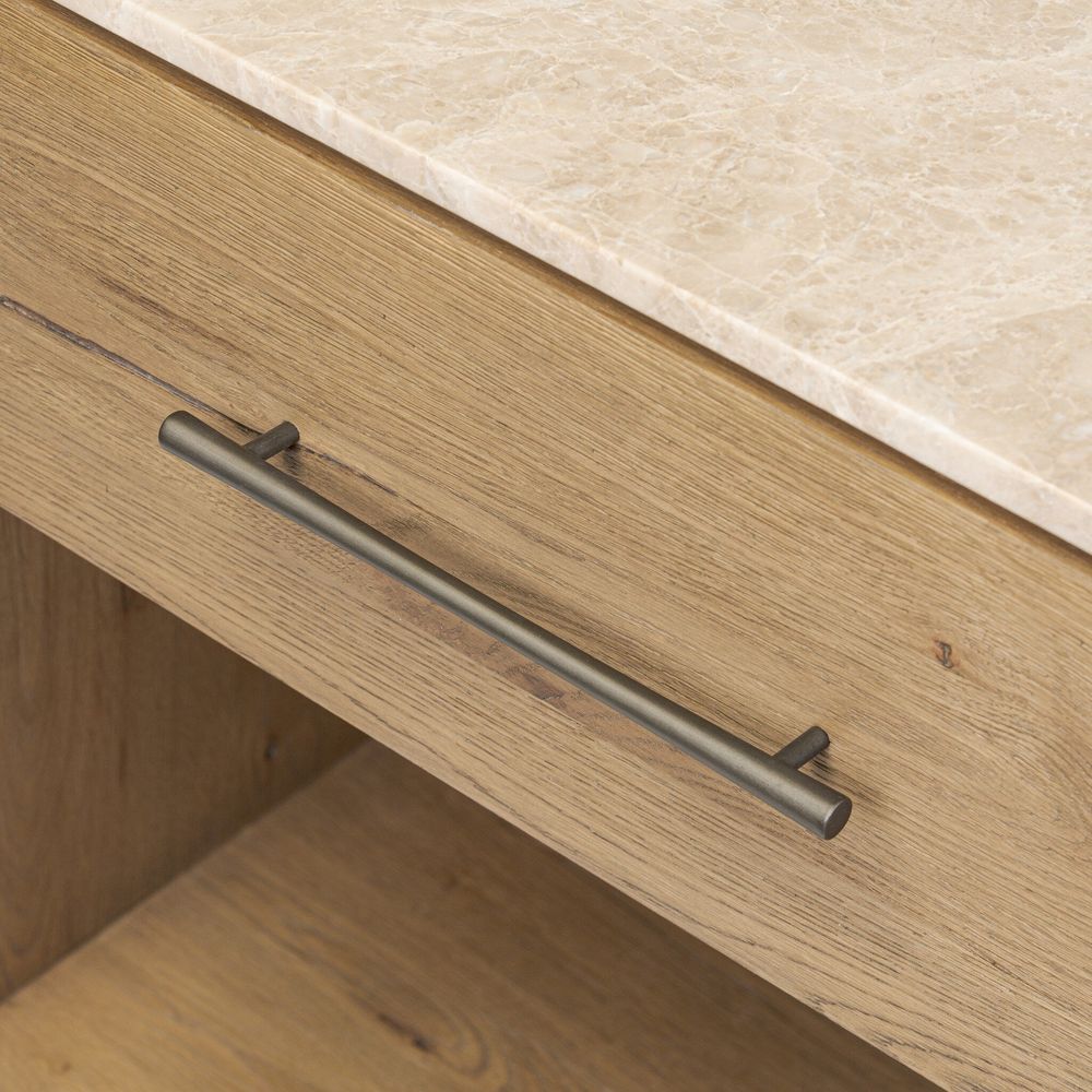 Raleigh Nightstand - Cappuccino Marble